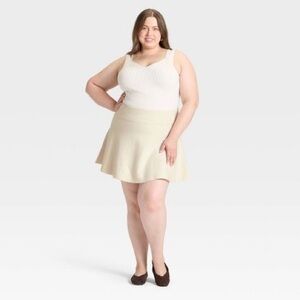 a new day Cream Skater Skirt